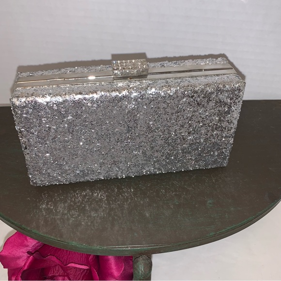 Silver Cocktail Box Purse By Camilla - Picture 12 of 16